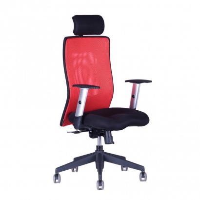 Kancelářská židle Calypso XL s nastavitelným podhlavníkem červená
