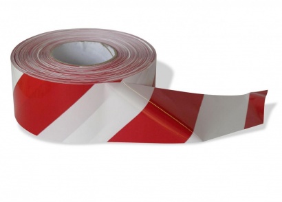 Vytyčovací páska 75 mm x 250 m červenobílá