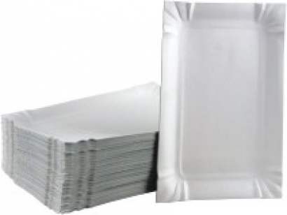 Papírové tácky hranaté, č.3  10 x 16 cm, 250 ks