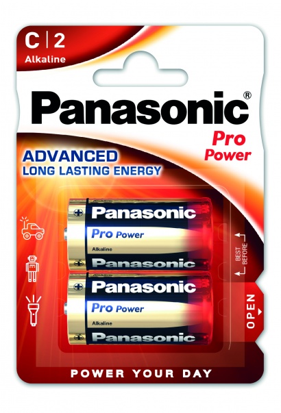 Panasonic ProPower monočlánky malé C/R14 2 ks