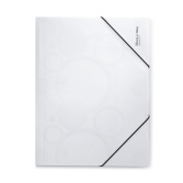 3 klopé složky s gumou bílé