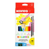 Kores Kolores SET pastelky 12 barev + 2 x Grafitos