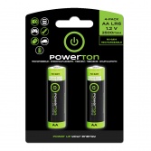 Baterie Ni-MH, AA, 1.2V, 2500 mAh, Powerton 2 ks