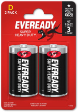 Eveready monočlánky velké D/R20 2 ks