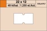 Etikety 22x12mm ColaPly žlutá