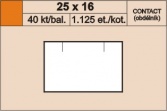 Etikety 25x16mm obdélník bílá