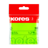 Bločky 75x75mm neonově zelené