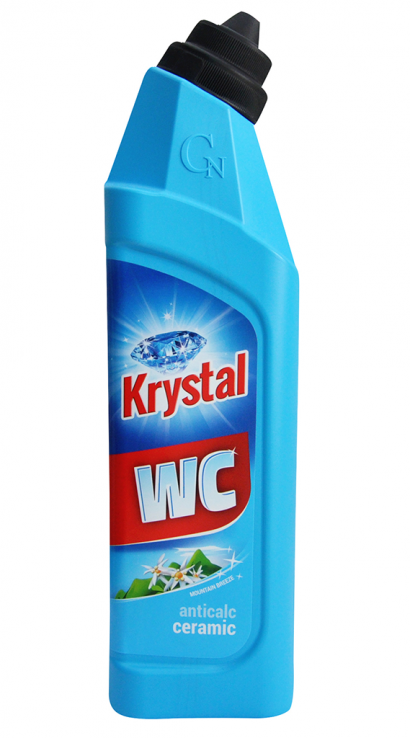 Krystal WC kyselý na keramiku modrý  750 ml