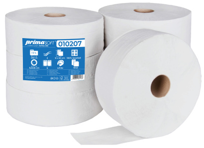 Toaletní papír recyklovaný JUMBO 2-vrstvý  28 cm  6 rolí