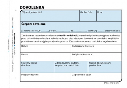 Dovolenka A6,100 listů