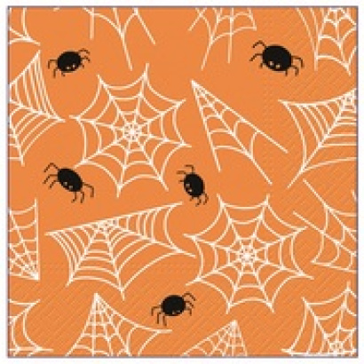 Ubrousky  Halloween - Pavouci, 33 × 33 cm