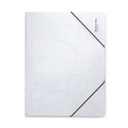 3 klopé složky s gumou bílé