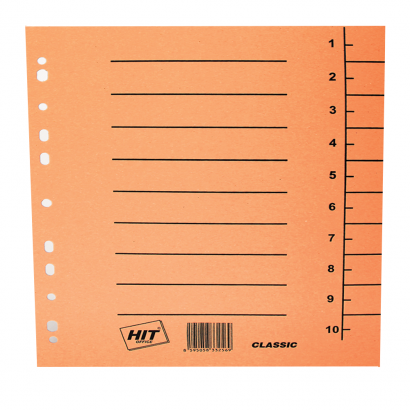 Registrační listy do pořadače A4, oranžový   100 ks