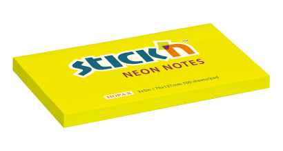 Samolepící bločky 76x127 mm žluté neon 100 lístků