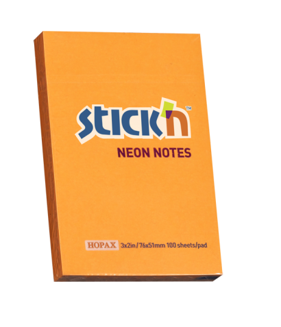 Samolepící bločky 76x51 mm oranžové neon 100 lístků