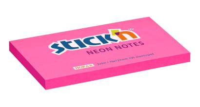 Samolepící bločky 76x127 mm růžové neon 100 lístků