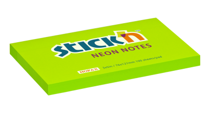 Samolepící bločky 76x127 mm zelené neon 100 lístků