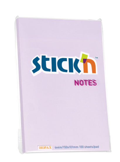 Samolepicí bloček Stick´n by Hopax 150 x 101 mm pastelově fialový