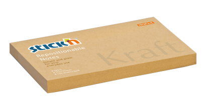 Samolepicí bloček Stick´n Kraft z přírodního papíru, 76 x 127 mm
