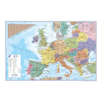 PVC podložka na stůl s mapou Evropy  60x40 cm