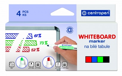 Whiteboard Marker 8559 stíratelný 2,5 mm sada 4 barev