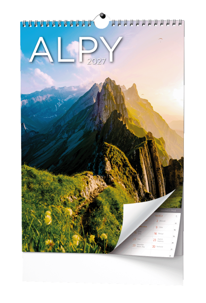 Nástěnný kalendář A3 - Alpy