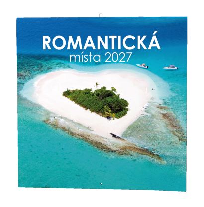 Nástěnný kalendář poznámkový Romantická místa