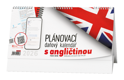 Plánovací daňový kalendář s angličtinou