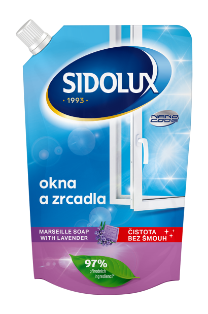 Sidolux okna a zrcadla Nano Marseill Soap with Lavender DOYPACK - 500 ml Sidolux okna a zrcadla Nano Marseill Soap with Lavender DOYPACK - 500 ml