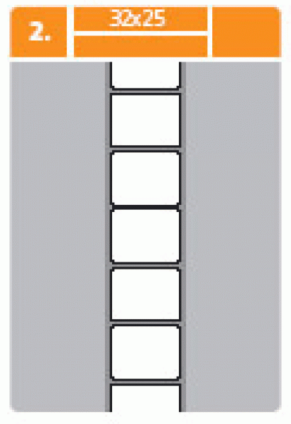 Termotransfer etikety 32 x 25 mm,3000 etiket na 1 kotouči