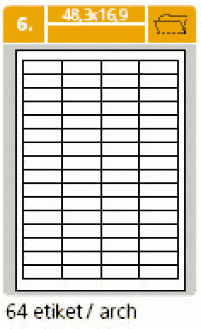 Etikety Plus A4 48,3 x 16,9 mm bílé,100 archů