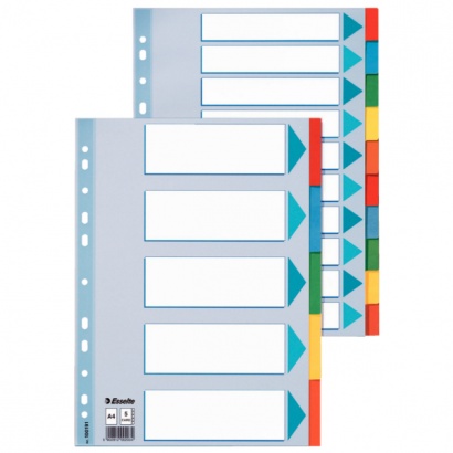 Kartonové barevné rozlišovače A4 10  listů