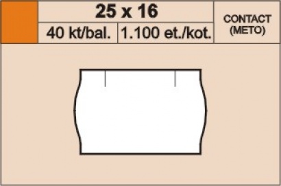 Cenové etikety 25 x 16 mm contact reflexní žlutá