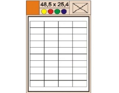 Etikety Print  A4 48,5 x 25,4 bílé,100 archů
