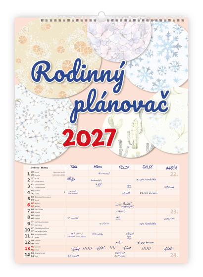 Rodinný plánovač 31,5 x 45 cm