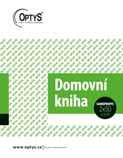 Domovní kniha samopropis 2 x50 listů