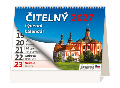 Stolní kalendář - Čitelný týdenní kalendář