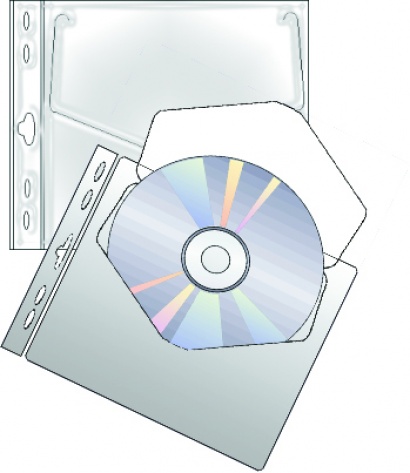 Obal na 1 CD s eurozávěsem, PP, 115 mic 10 ks