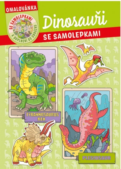 Omalovánka A4 se samolepkami Dinosauři